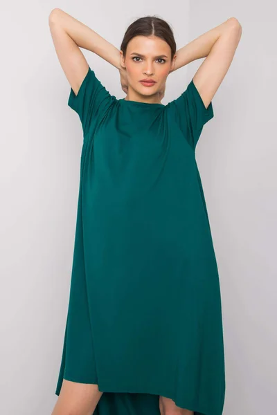 Dámské RUE PARIS Tmavě zelené volné šaty FPrice