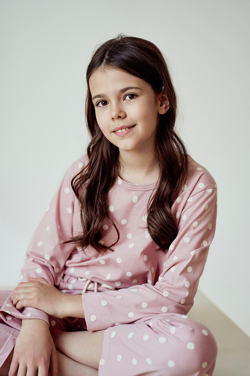 Růžové dívčí pyžamo MĚKKÁ NÁRUČ, Růžová 146 i170_3050-146-01 A/W 23-24