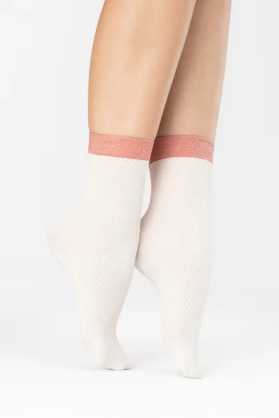 Ponožky Biscuitt 334 Den Ecru-Pink - Fiore
