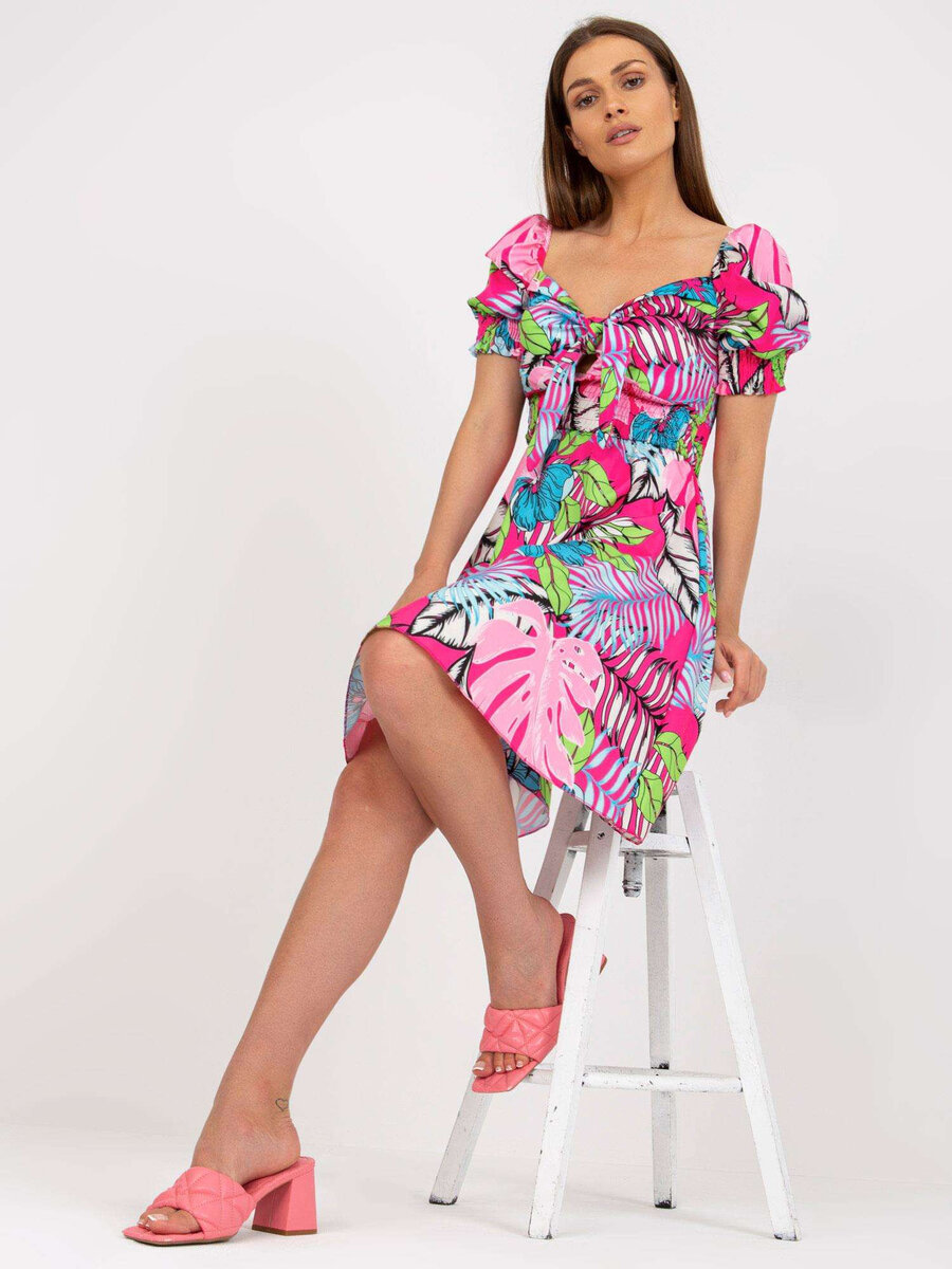 Dámské šaty DHJ SK 94Q1 růžová FPrice, jedna velikost i523_2016103236718