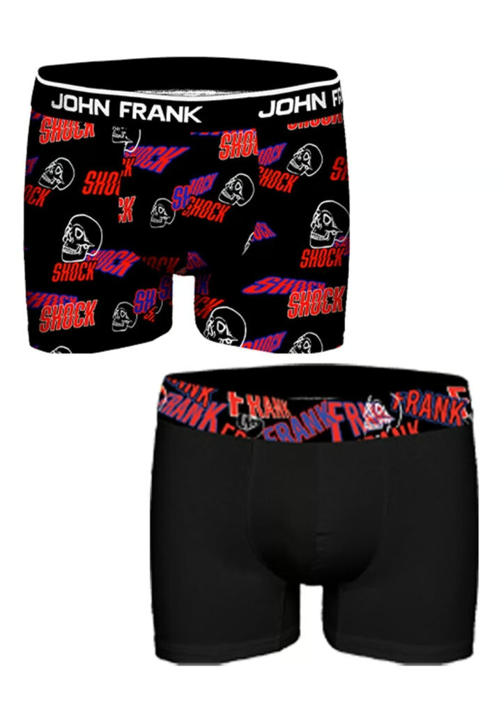 Komfortní boxerky pro muže John Frank 2PACK, černá M i321_79032-451530