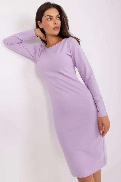 Ležérní světle fialové teplákové šaty EM SK HW FPrice