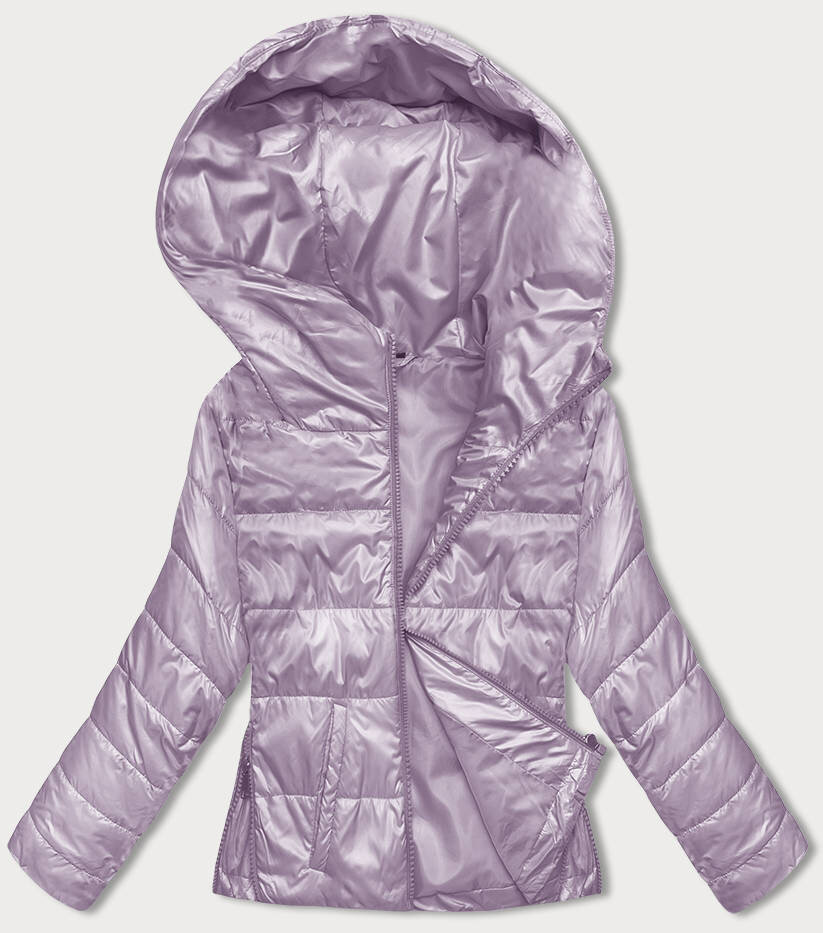 Vřesová bunda pro ženy s kapucí - Fialová Pohodlná Zip, odcienie fioletu M (38) i392_22452-47