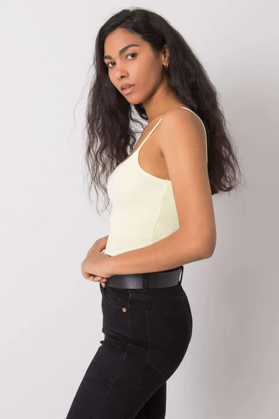 Dámský RUE PARIS Světle žlutý crop top FPrice