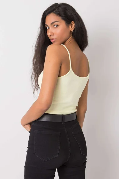 Dámský RUE PARIS Světle žlutý crop top FPrice