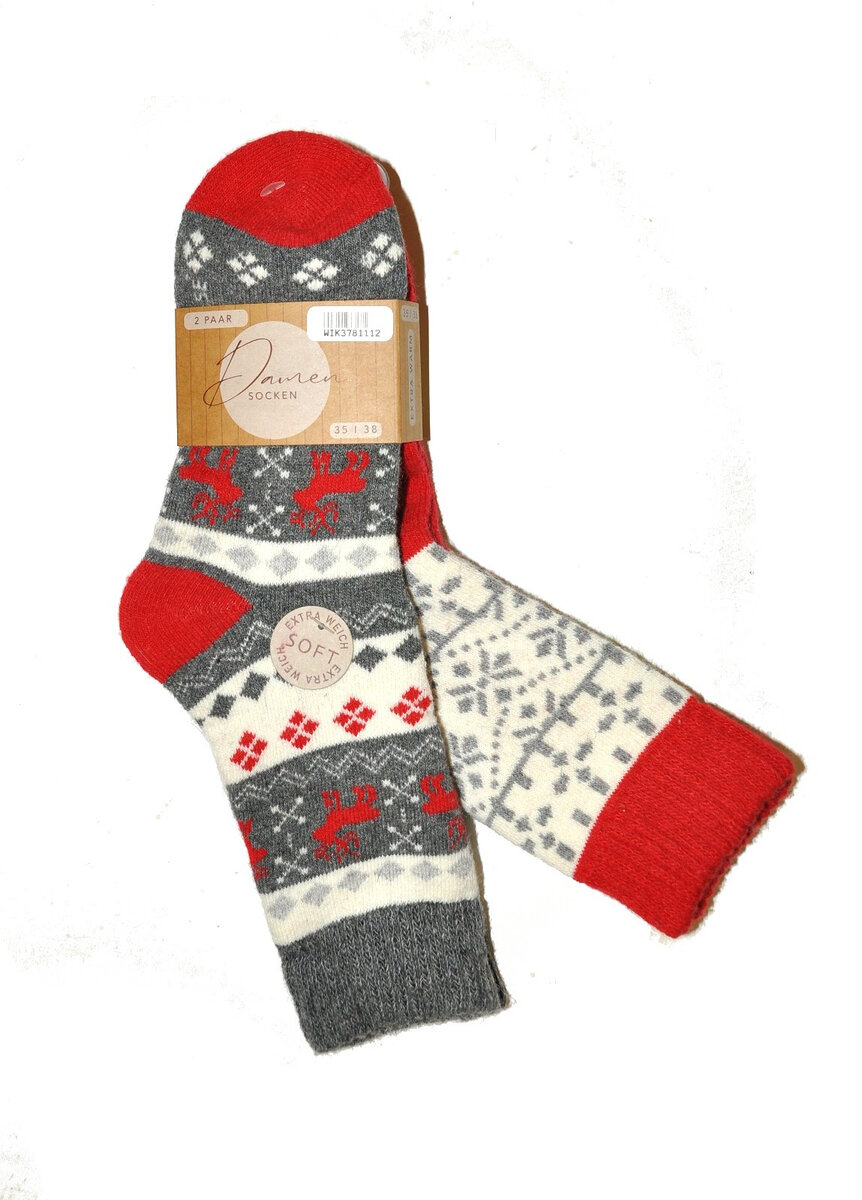 Zimní dámské teplé ponožky s vlnou WiK Winter Chic, černá 39-42 i384_80000938