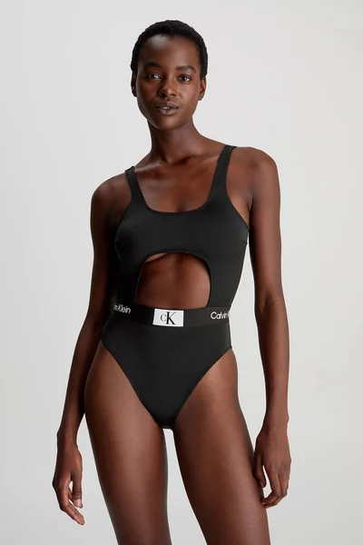 Černé jednodílné plavky Calvin Klein