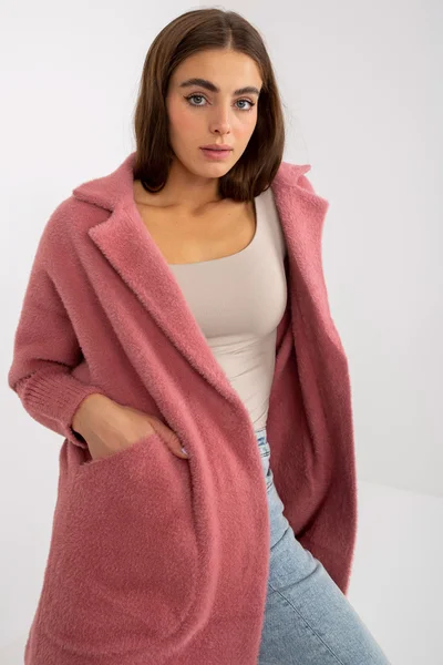 Dámský špinavě růžový kabát z alpakové vlny od Eveline FPrice