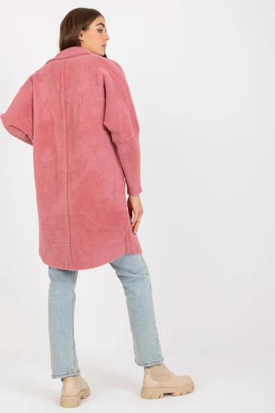Dámský špinavě růžový kabát z alpakové vlny od Eveline FPrice