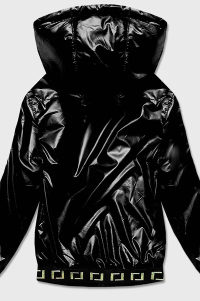 Krátká černá bunda pro ženy s kapucí BCQ S'WEST