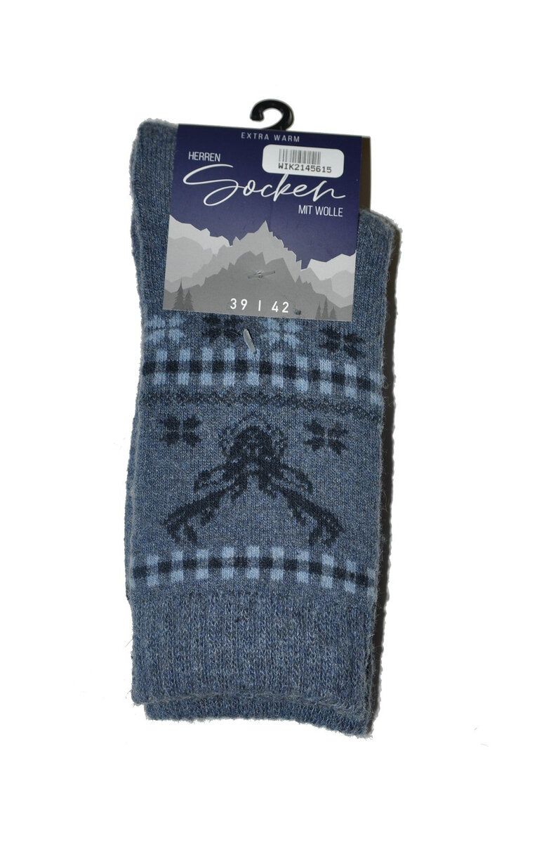 Vlněné Pánské Ponožky Luxe WiK, šedá 43-46 i384_77840675