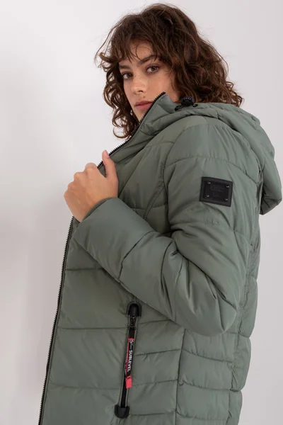 Khaki bunda na zimu s kapucí SUBLEVEL