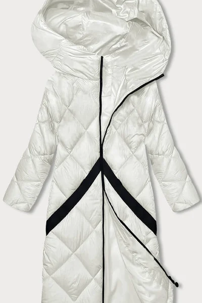 Zimní péřová bunda s kapucí v barvě ecru od Z-DESIGN