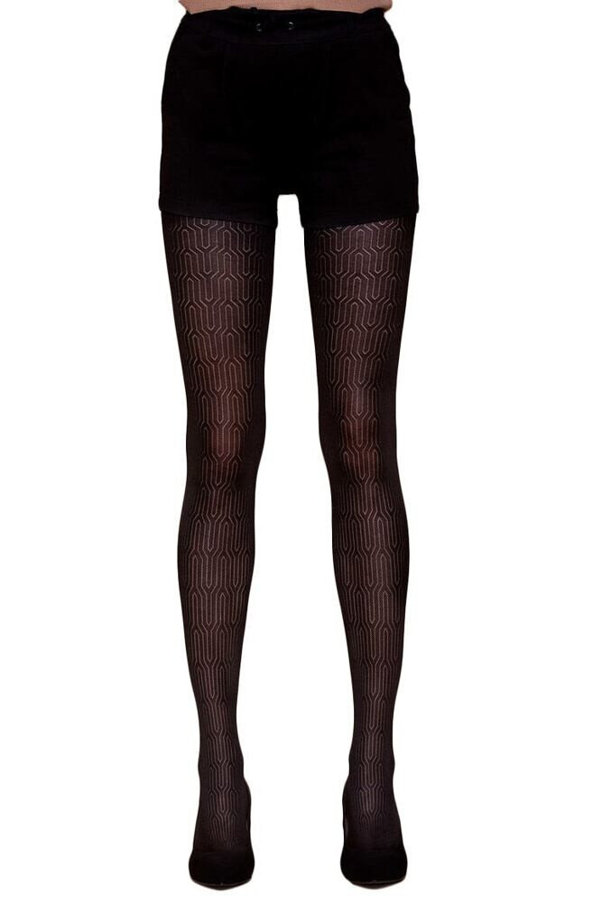Dámské punčochové kalhoty Rica černé se vzorem Gabriella, černá L i43_71931_2:černá_3:L_