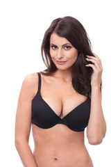 Dámská hladká podprsenka W813C4 T-SHIRT PLAIN BRA černá - Wonderbra