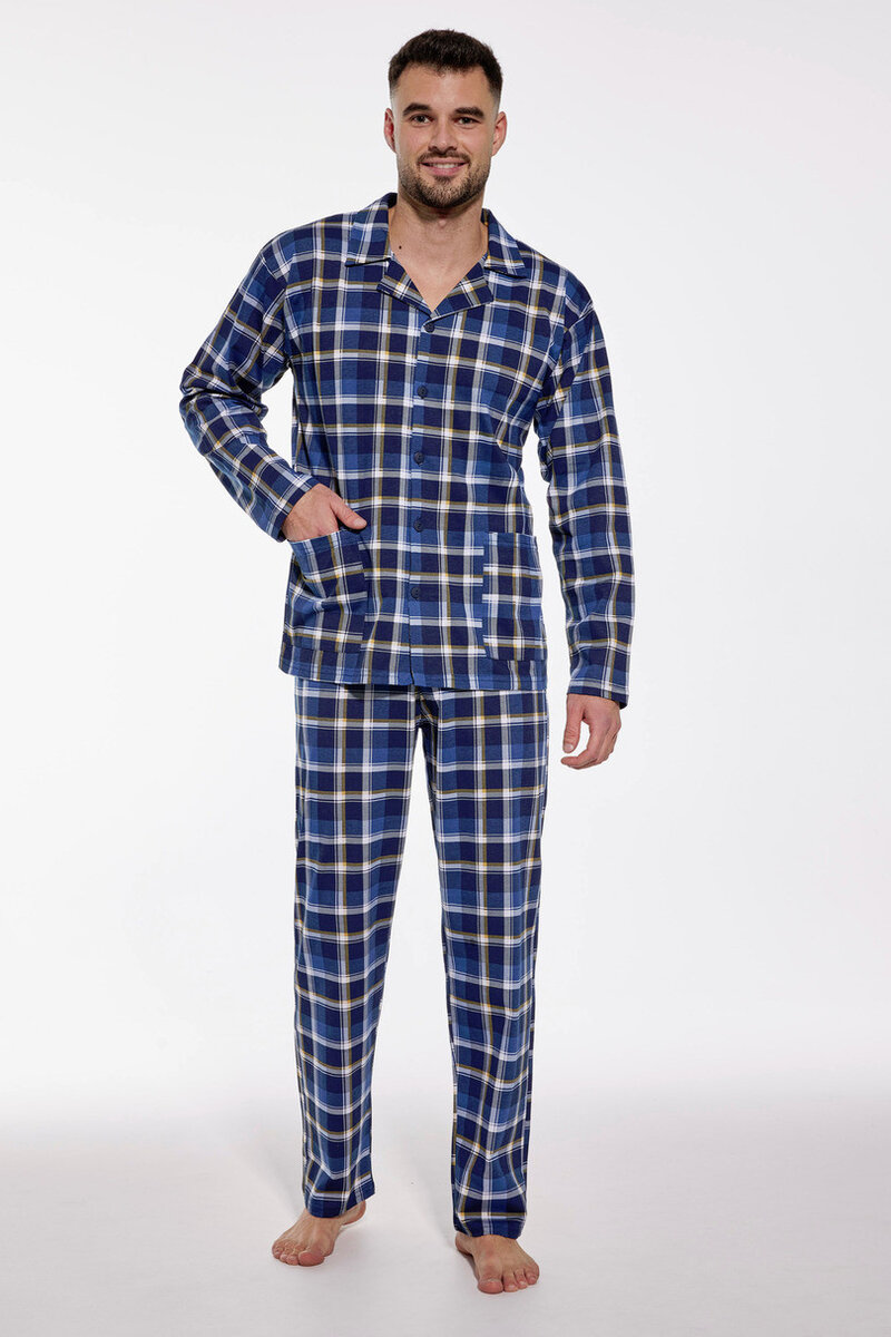 Kostkované pyžamo pro muže Granátové pohodlí, granát XXL i170_PM-905-XXL-267602-167