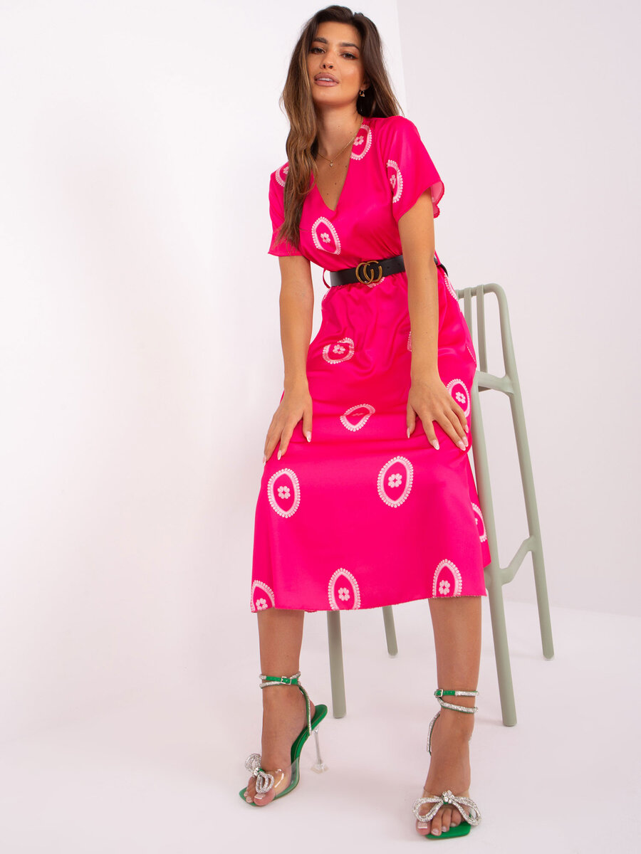 Růžové koktejlové šaty Elegantní Večerní, jedna velikost i523_2016103442928
