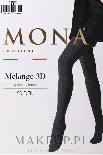 Melange 3D punčochové kalhoty Mona