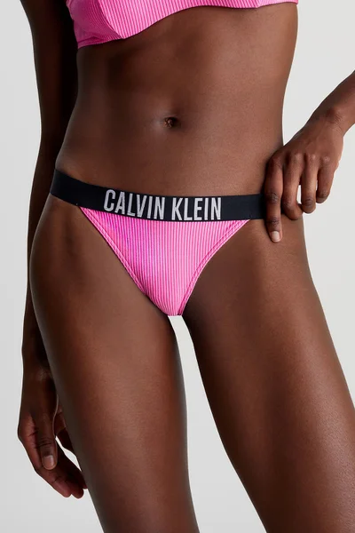 Růžové lesklé plavky INTENSE POWER - Calvin Klein