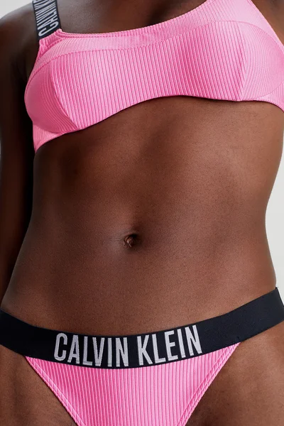 Růžové lesklé plavky INTENSE POWER - Calvin Klein