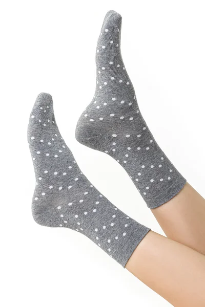 Ponožky Steven - šedý melange s kovovými vlákny pro ženy