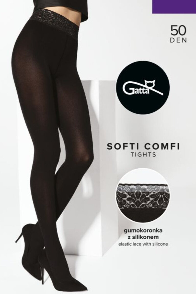 Pohodlné punčochové kalhoty Gatta SOFTI-COMFI DEN pro ženy, nero 5-XL i170_00089V000590
