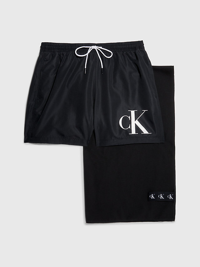 Dárkové balení pánských plavek a ručníku s logem Calvin Klein, XL i10_P60653_2:93_