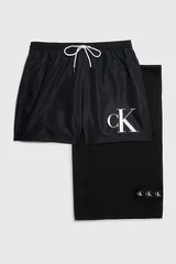Dárkové balení pánských plavek a ručníku s logem Calvin Klein