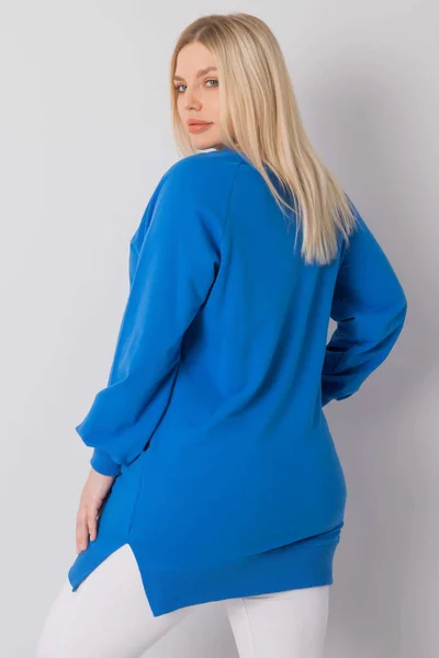 Dámská plus size tmavě modrá mikina Fashionhunters