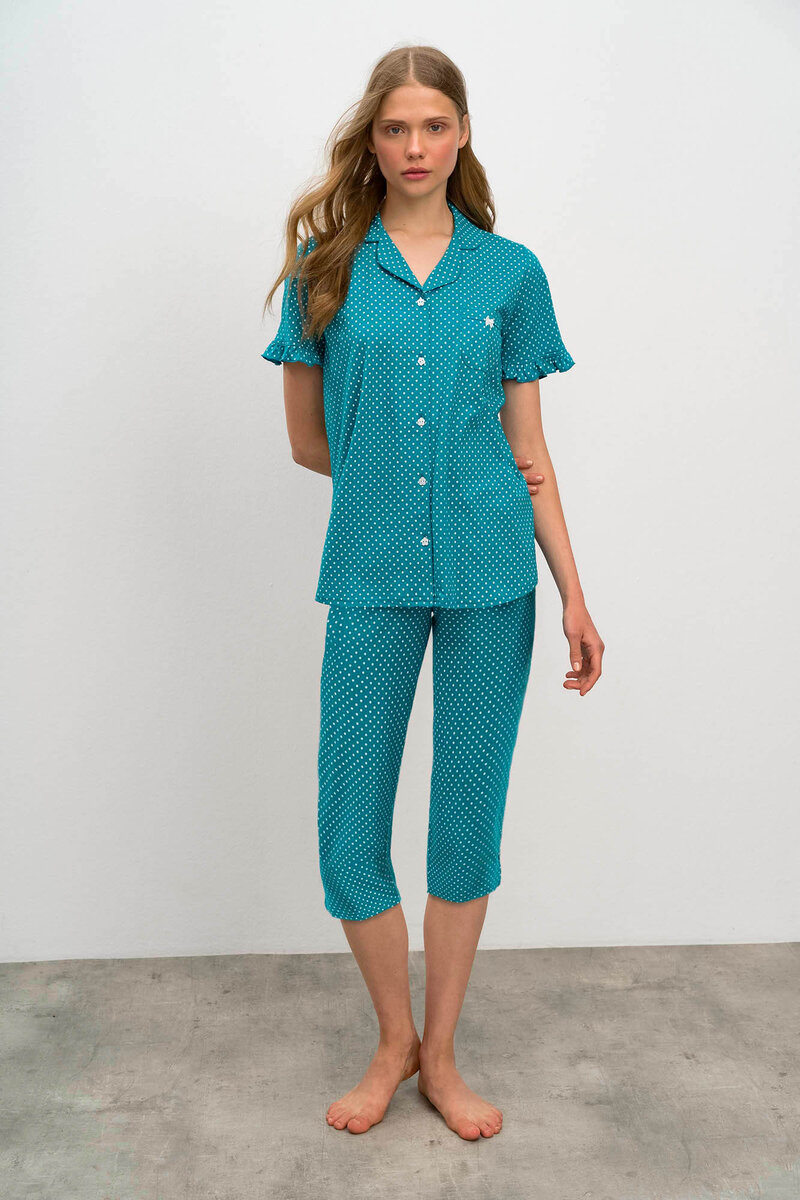 Vamp - Dvoudílné pyžamo pro ženy 18NQY - Vamp, blue lagoon XL i512_16279_587_5