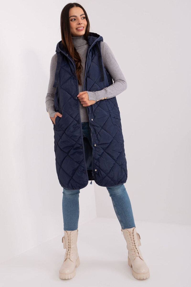 Zimní dámská prošívaná vesta s kapucí Sublevel, l i240_184832_2:L