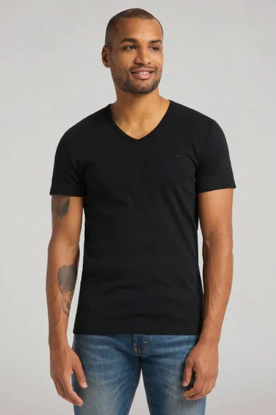 Černé pánské tričko Aaron V Basic M - Mustang