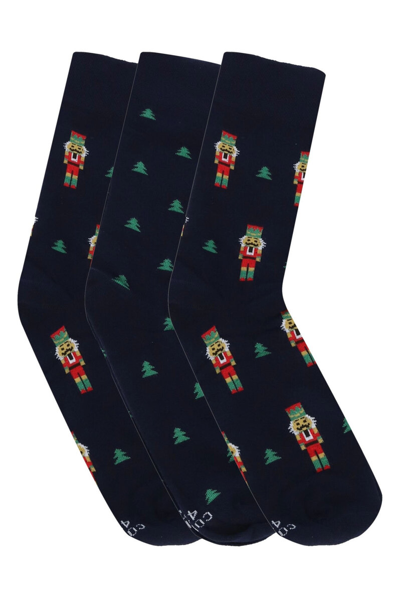 Pánské ponožky 3 pack Premium 3 pack Christmas blue - CORNETTE, tmavě modrá 39/41 i41_9999935535_2:tmavě modrá_3:39/41_
