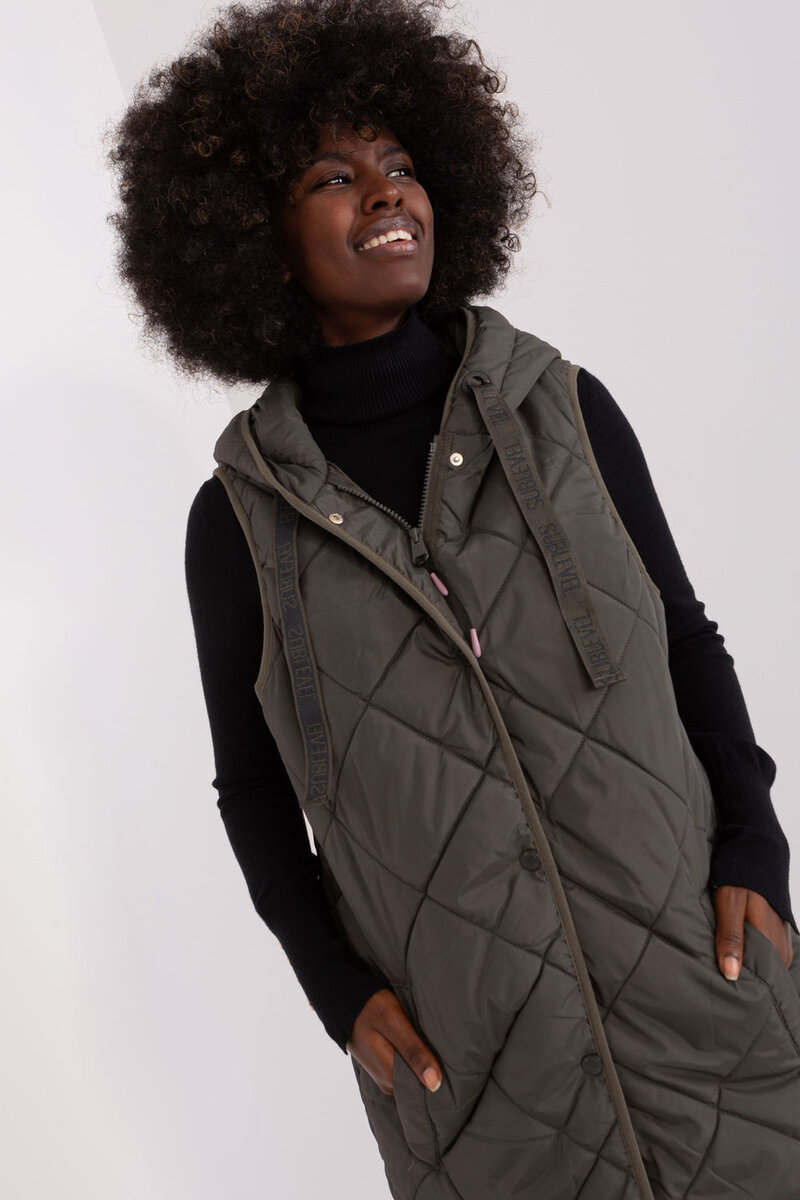 Zimní dámská prošívaná vesta s kapucí Sublevel, l i240_184835_2:L