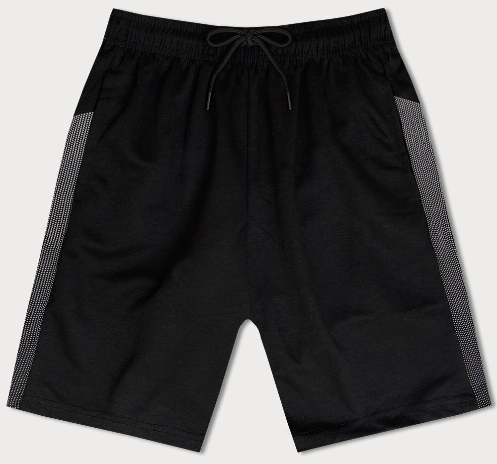 Sportovní černé pánské kraťasy J.STYLE s volnými nohavicemi, odcienie czerni XL i392_22091-44