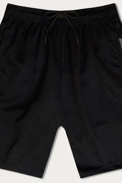 Sportovní černé pánské kraťasy J.STYLE s volnými nohavicemi