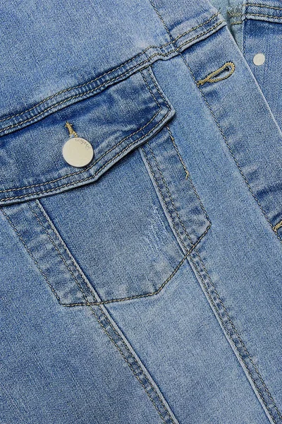 Světle modrá dlouhá džínová bunda (GD8750-LK)