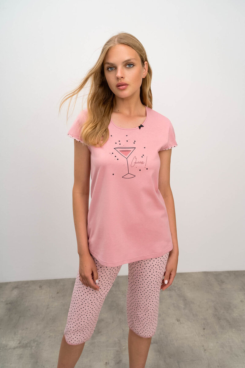 Vamp - Dvoudílné pyžamo pro ženy R92 - Vamp, pink gray L i512_16295_152_4