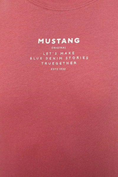 Pánské tričko Alex Print skořicové - Mustang