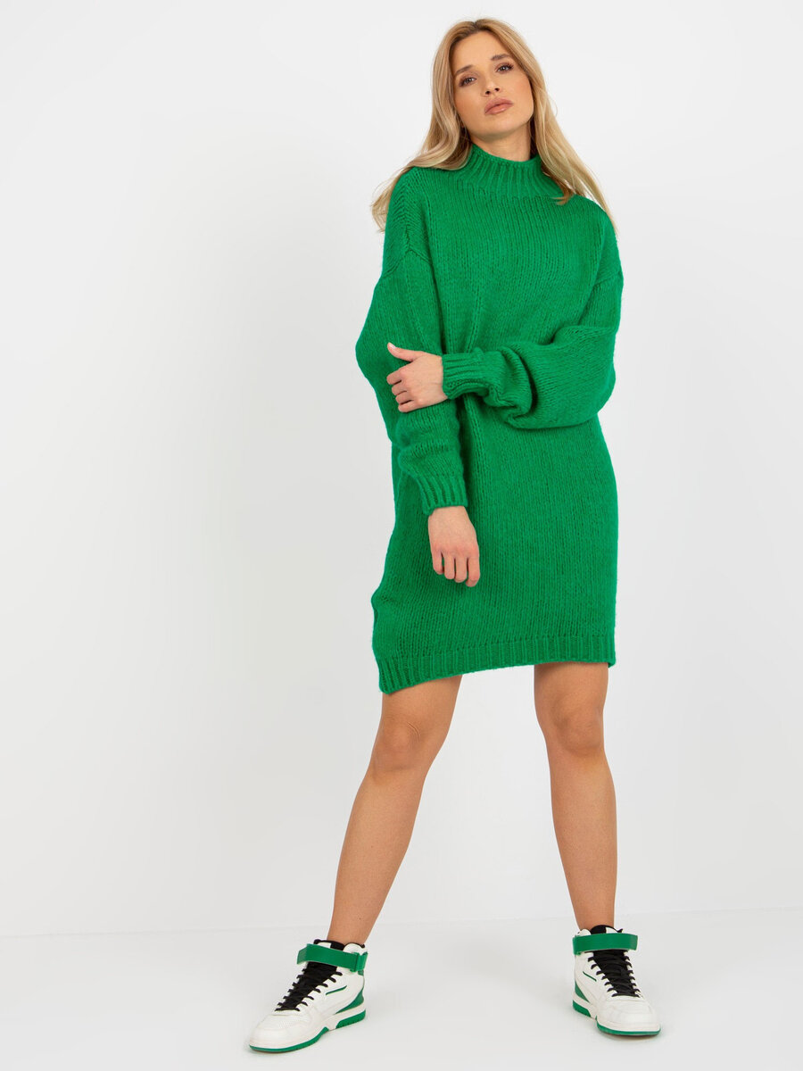 Zelený dámský svetr s dlouhým rukávem - Luxoria, jedna velikost i523_2016103361564