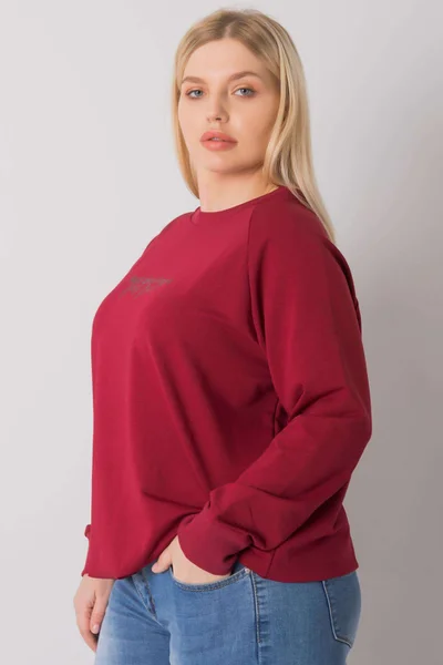 Mikina Oversize Kaštanová pro Ženy - Fashionhunters