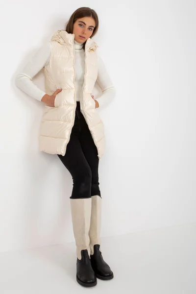 Krémová dámská vesta FPrice - Elegantní styl