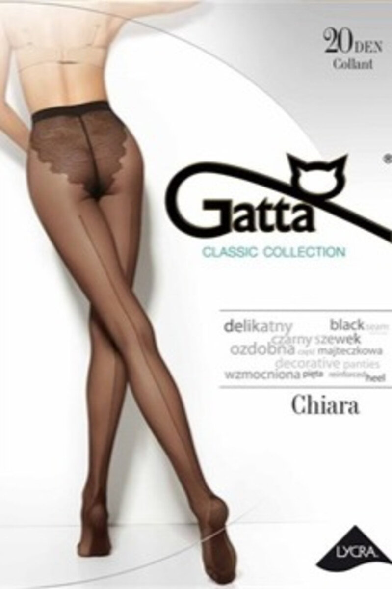 Matné dámské punčochové kalhoty CHIARA - Lycra, TCXO DEN Gatta, nero 4-L i170_000422000490