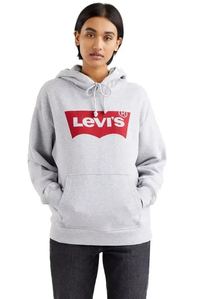 Šedá dámská mikina s kapucí Levi's Hoodie W