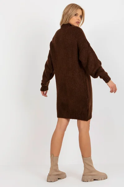 Klasický hnědý dámský svetr od FPrice s dlouhým rukávem