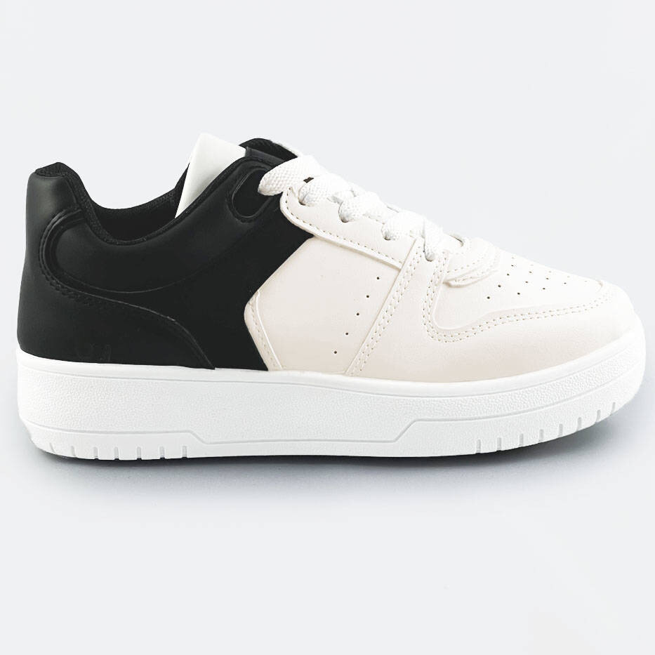 Bílo-černé dvoubarevné dámské tenisky sneakers 3K6801 SWEET SHOES, odcienie bieli XL (42) i392_20317-19