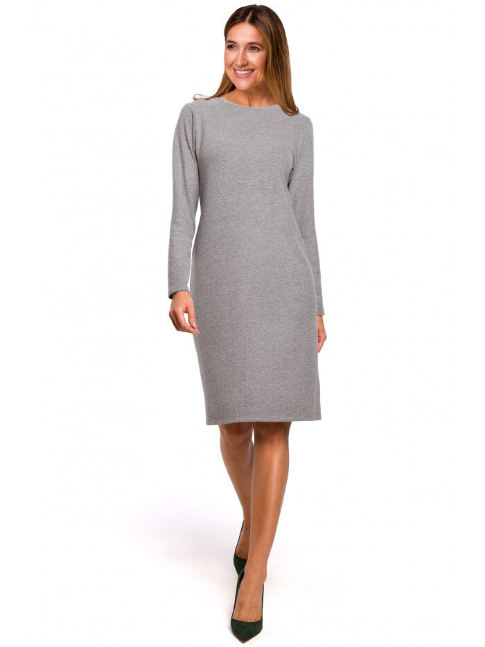 Dámské 3NS Svetrové šaty s dlouhými rukávy - šedé Style, EU XXL i529_1443492208478189702