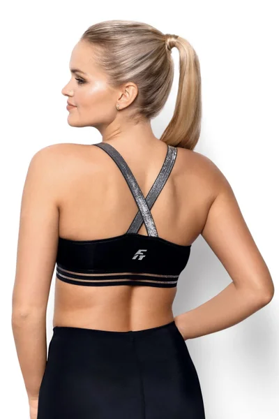 Podprsenka pro ženy fitness top Ariela black - Eldar