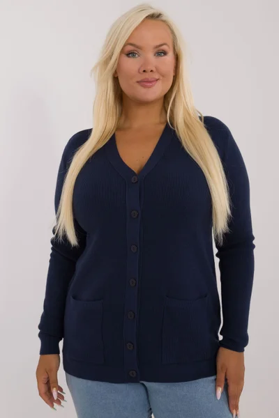 Elegantní dámský plus size svetr V-krku Factory Price