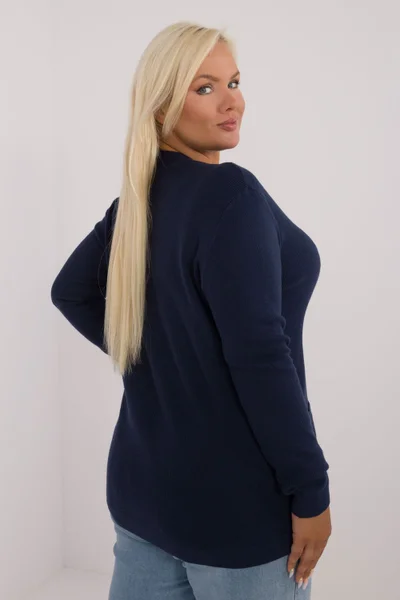 Elegantní dámský plus size svetr V-krku Factory Price